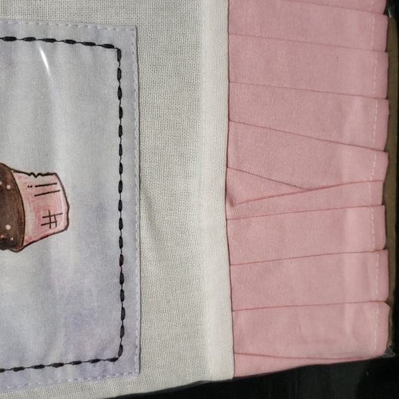 Brownlow Gifts "the answer is chocolate" Pink Ruffled Trim 100% Cott… - Picture 4 of 8
